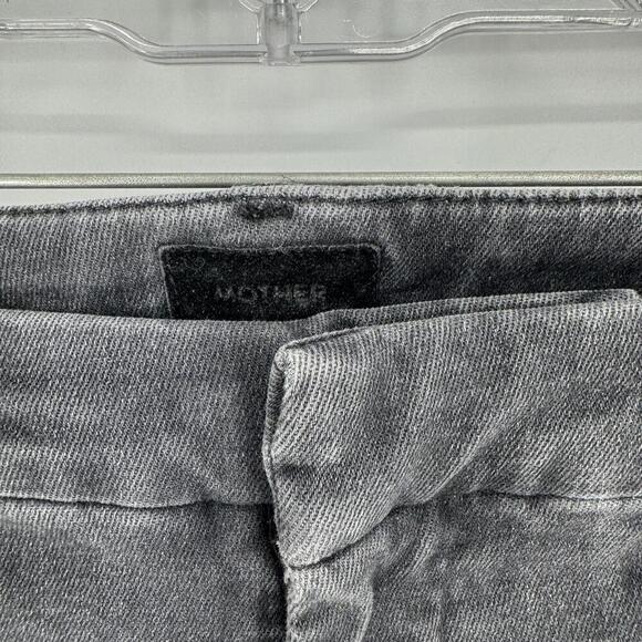 Mother jeans women’s 26 black stripe straight shaker prep fray denim designer - Picture 5 of 8